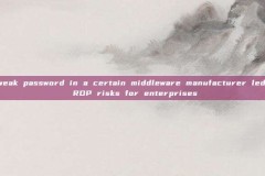 A weak password in a certain middleware manufacturer led to RDP risks for enterprises