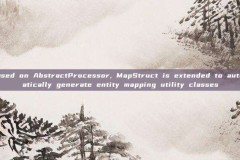 Based on AbstractProcessor, MapStruct is extended to automatically generate entity mapping utility classes