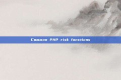 Common PHP risk functions