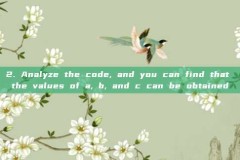 2. Analyze the code, and you can find that the values of a, b, and c can be obtained