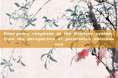 Emergency response of the Windows system from the perspective of permission maintenance