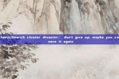 ElasticSearch cluster disaster: don't give up, maybe you can save it again