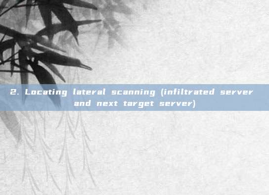 2. Locating lateral scanning (infiltrated server and next target server)