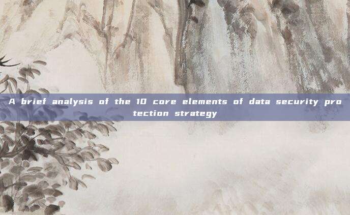 A brief analysis of the 10 core elements of data security protection strategy