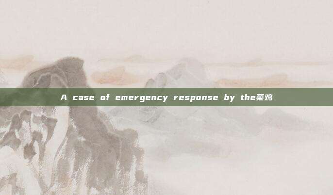 A case of emergency response by the菜鸡