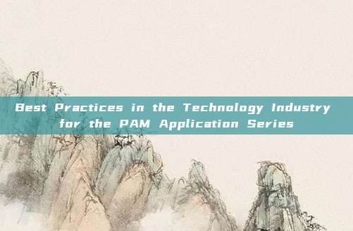 Best Practices in the Technology Industry for the PAM Application Series