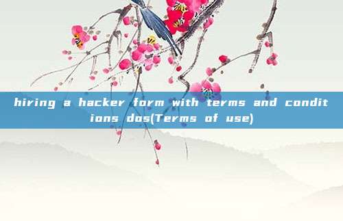 hiring a hacker form with terms and conditions dos(Terms of use)
