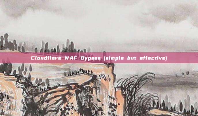 Cloudflare WAF Bypass (simple but effective)