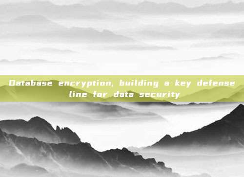 Database encryption, building a key defense line for data security