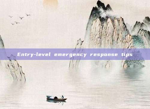 Entry-level emergency response tips