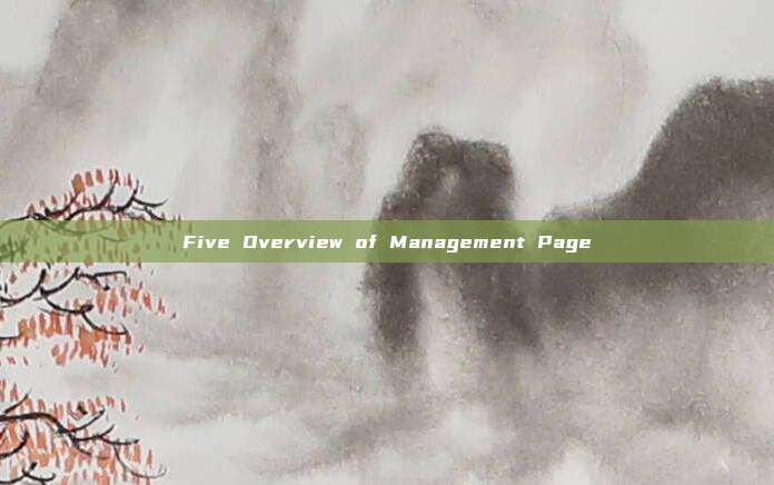 Five Overview of Management Page