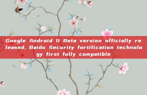 Google Android 11 Beta version officially released, Baidu Security fortification technology first fully compatible