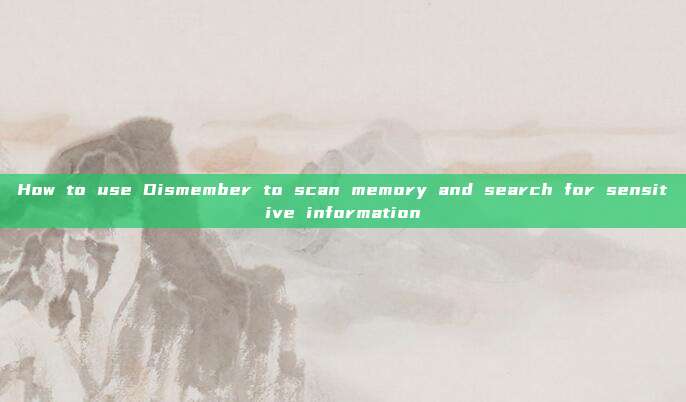 How to use Dismember to scan memory and search for sensitive information