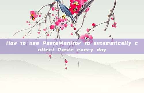 How to use PasteMonitor to automatically collect Paste every day