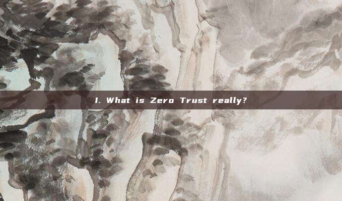 I. What is Zero Trust really？