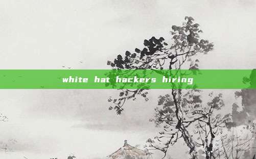 white hat hackers hiring