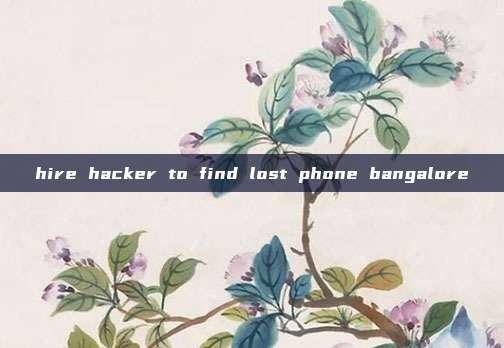 hire hacker to find lost phone bangalore