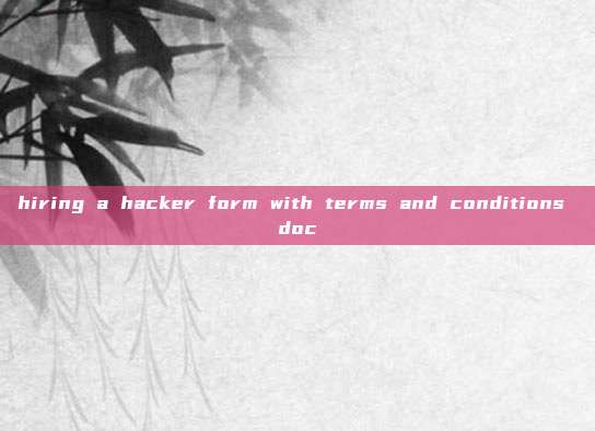 hiring a hacker form with terms and conditions doc