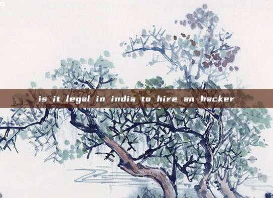 is it legal in india to hire an hacker