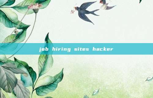 job hiring sites hacker