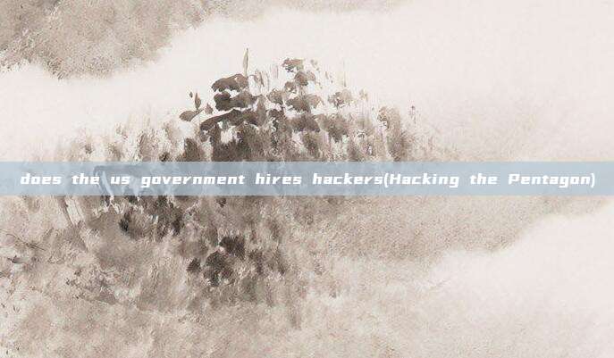 does the us government hires hackers(Hacking the Pentagon)