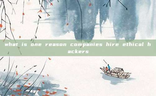 what is one reason companies hire ethical hackers