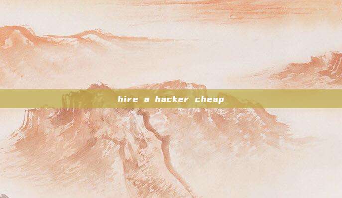 hire a hacker cheap