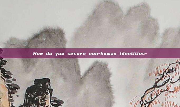 How do you secure non-human identities-