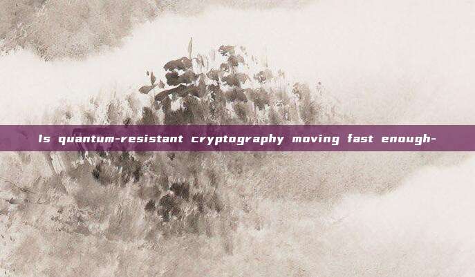 Is quantum-resistant cryptography moving fast enough-