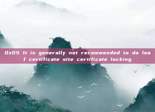 0x05 It is generally not recommended to do leaf certificate site certificate locking
