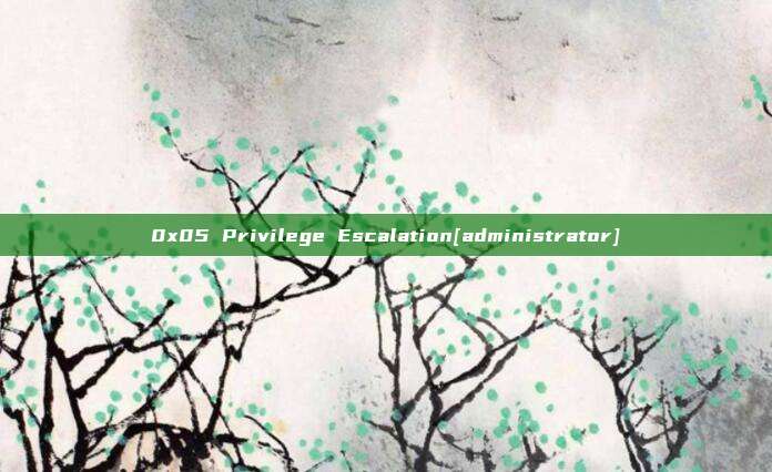 0x05 Privilege Escalation[administrator]